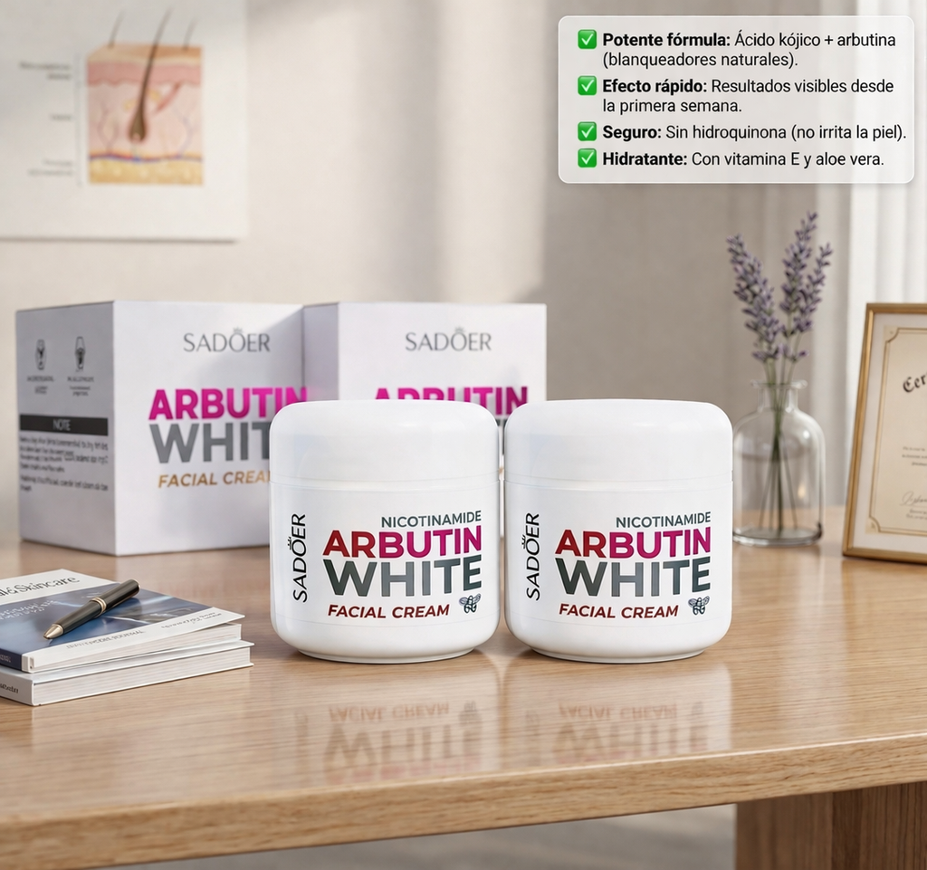 (X2) CREMA ACLARANTE ARBUTIN WHITE